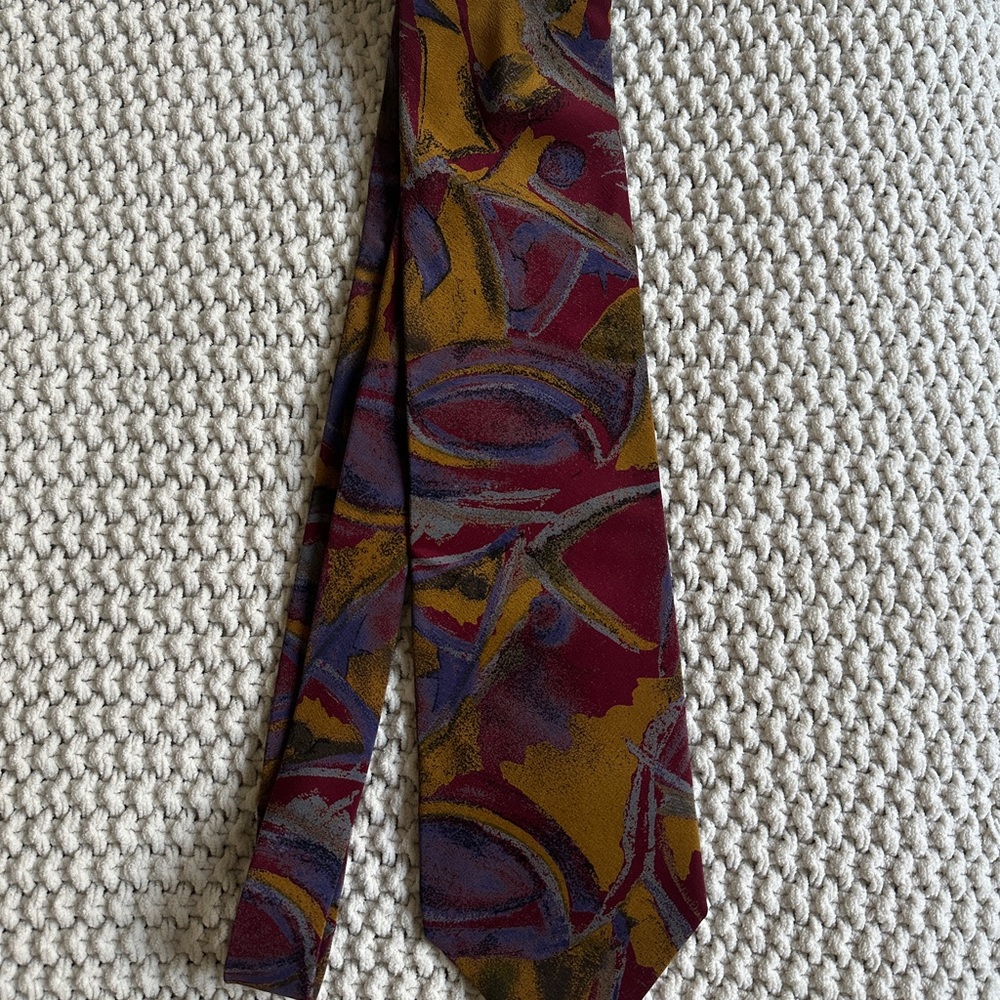 Vintage Abstract Patterned Tie